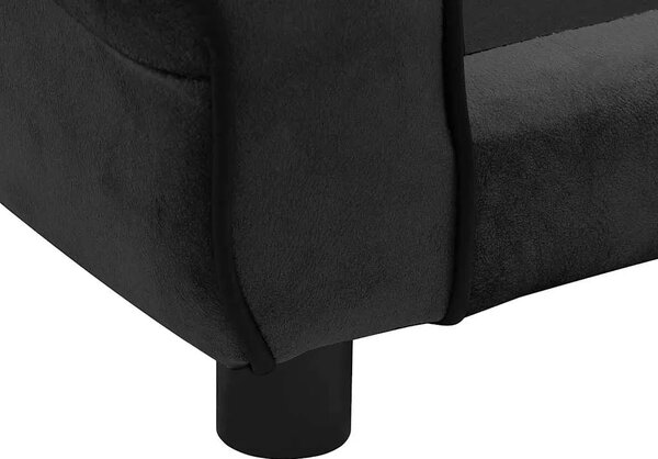 Sofa za pse crna 72 x 45 x 30 cm plišana - Crna Crna