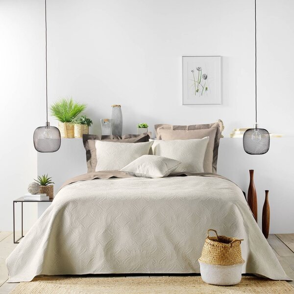Krem set prekrivača i jastučnice od mikrovlakana 240x260 cm Romane – douceur d'intérieur