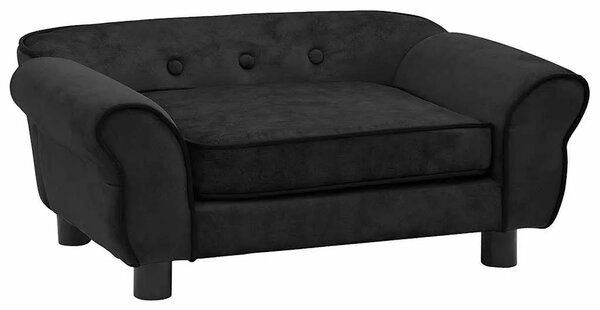 Sofa za pse crna 72 x 45 x 30 cm plišana - Crna Crna
