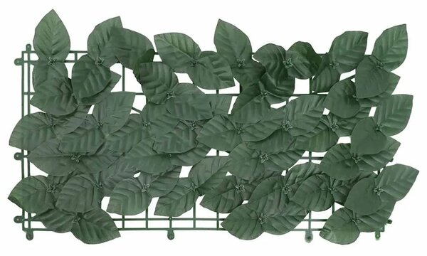 Balkonski zastor s tamnozelenim lišćem 600 x 100 cm - Tamnozelena 600 x 100 cm 1 s breskvinim listovima