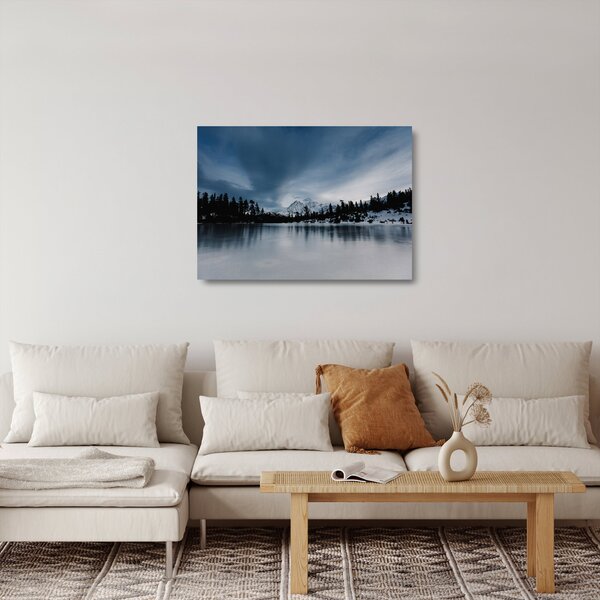 Staklena slika - Na zaleđenom jezeru (70x50 cm)