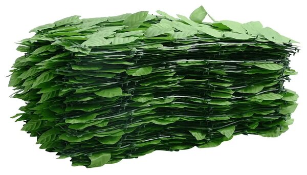 Balkonski zastor sa zelenim lišćem 600 x 150 cm - Zelena 600 x 150 cm 1 s breskvinim listovima