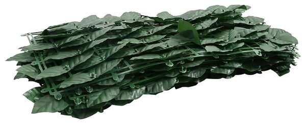 Balkonski zastor s tamnozelenim lišćem 500 x 100 cm - Tamnozelena 500 x 100 cm 1 s breskvinim listovima