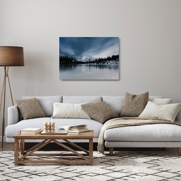 Staklena slika - Na zaleđenom jezeru (70x50 cm)