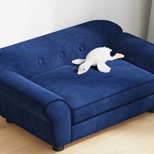 Sofa za pse plava 72 x 45 x 30 cm plišana - Plava Plava
