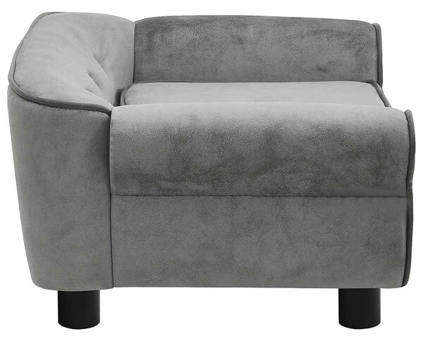 Sofa za pse tamnosiva 72 x 45 x 30 cm plišana - Tamno siva Tamno siva