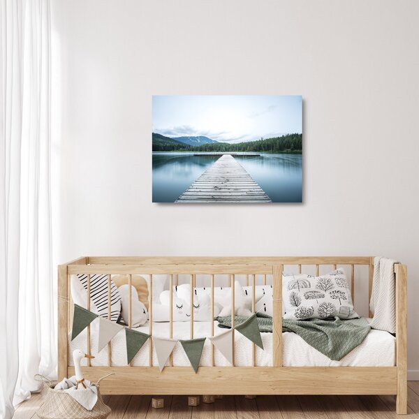 Staklena slika - Pogled s mola (70x50 cm)