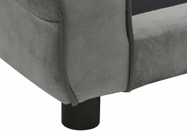 Sofa za pse tamnosiva 72 x 45 x 30 cm plišana - Tamno siva Tamno siva