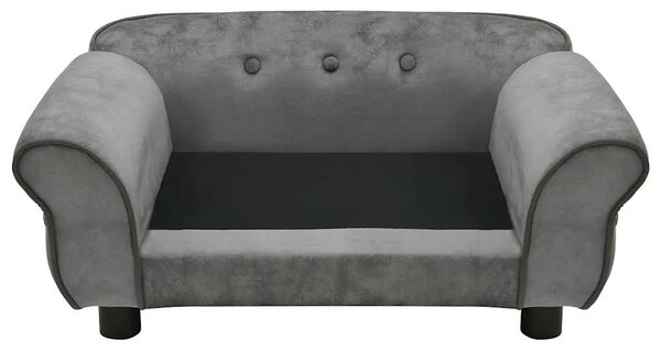 Sofa za pse tamnosiva 72 x 45 x 30 cm plišana - Tamno siva Tamno siva