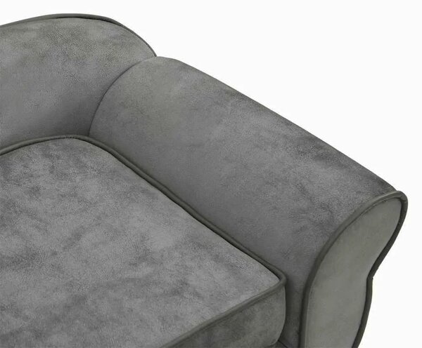 Sofa za pse tamnosiva 72 x 45 x 30 cm plišana - Tamno siva Tamno siva