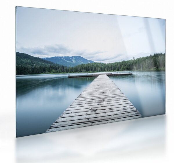 Staklena slika - Pogled s mola (70x50 cm)