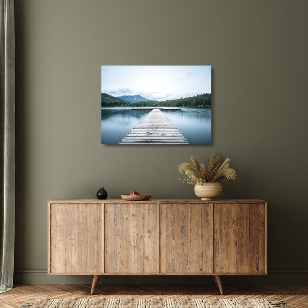 Staklena slika - Pogled s mola (70x50 cm)
