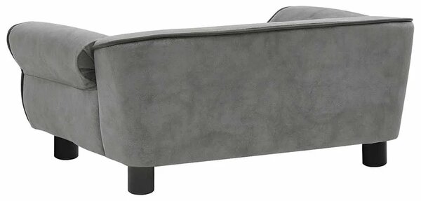 Sofa za pse tamnosiva 72 x 45 x 30 cm plišana - Tamno siva Tamno siva