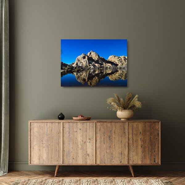 Staklena slika odsjaj stijena (70x50 cm)