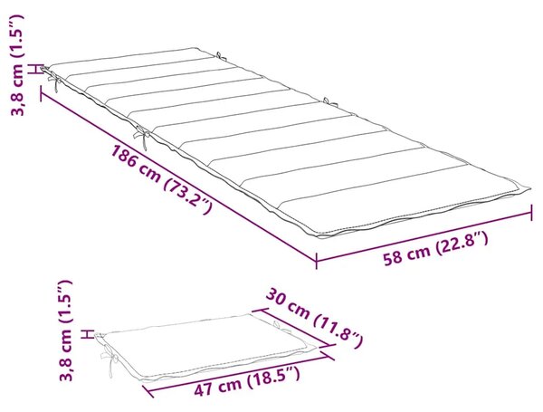 Jastuk za ležaljku crveni karirani 186x58x4 cm tkanina Oxford - Crveni karirani uzorak 1 Crveni karirani uzorak