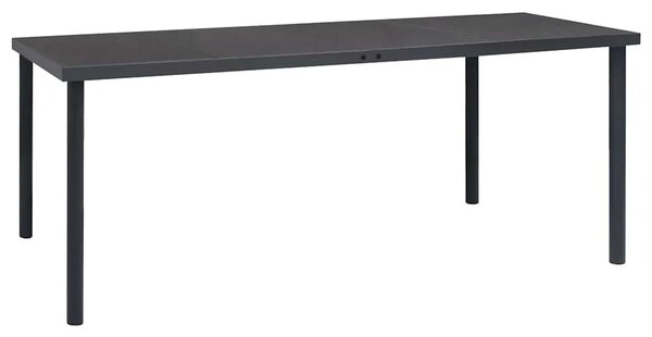 Vrtni stol - Blagovaonski stol antracit 190 x 90 x 74 cm čelični - 190 x 90 x 74 cm 1 190 x 90 x 74 cm