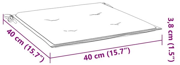 Jastuci za vrtne stolice 6 kom sivi 40x40x3 cm od tkanine - Siva 40 x 40 x 3 cm 6 Siva