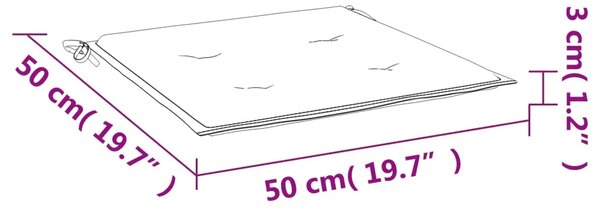 Jastuci za vrtne stolice 2 kom plavi 50 x 50 x 3 cm od tkanine - Plava 50 x 50 x 3 cm 2 Plava