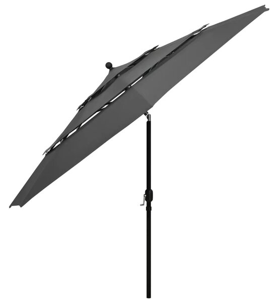 Vrtni suncobran s 3 razine i aluminijskim stupom 3 5 m antracit - Antracit 3.5 m 1 Antracit