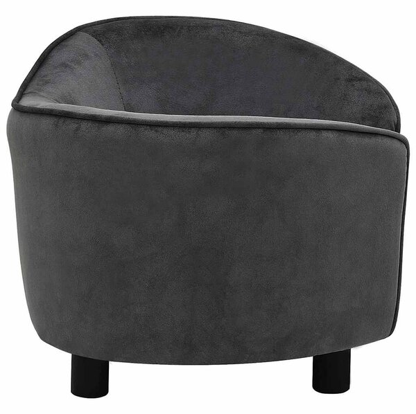 Sofa za pse tamnosiva 69 x 49 x 40 cm plišana - Tamno siva Tamno siva