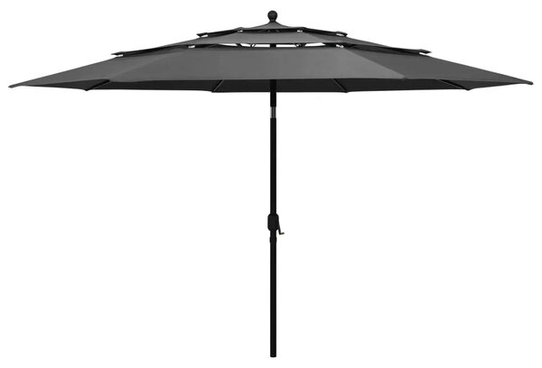 Vrtni suncobran s 3 razine i aluminijskim stupom 3 5 m antracit - Antracit 3.5 m 1 Antracit