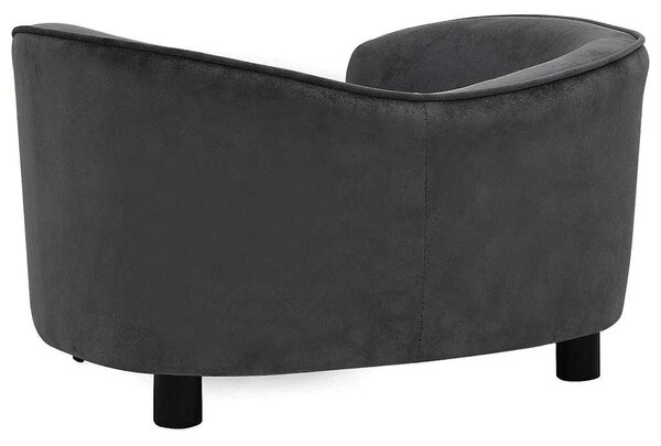 Sofa za pse tamnosiva 69 x 49 x 40 cm plišana - Tamno siva Tamno siva