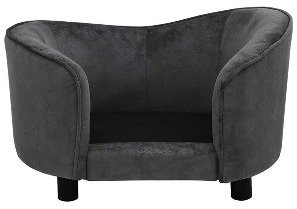 Sofa za pse tamnosiva 69 x 49 x 40 cm plišana - Tamno siva Tamno siva