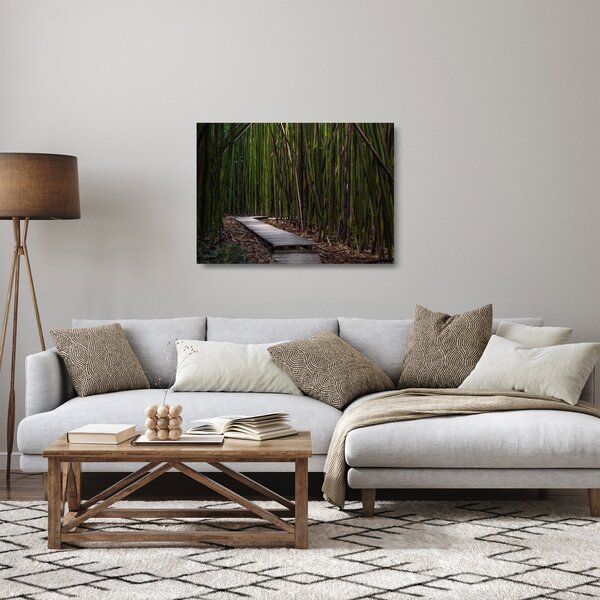 Staklena slika - Između bambusa (70x50 cm)