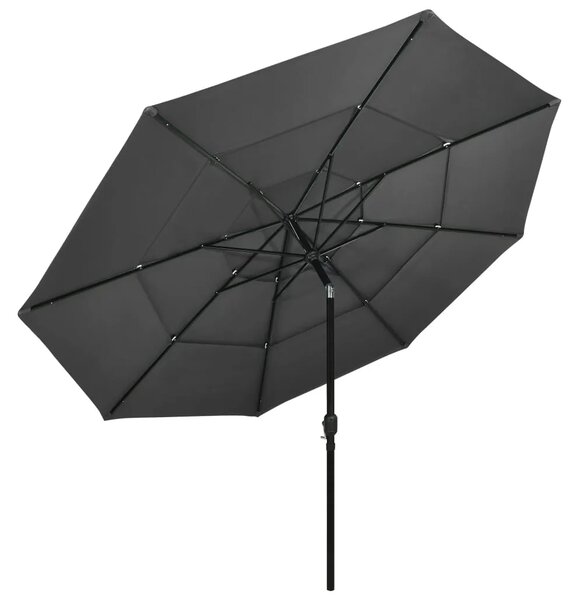 Vrtni suncobran s 3 razine i aluminijskim stupom 3 5 m antracit - Antracit 3.5 m 1 Antracit