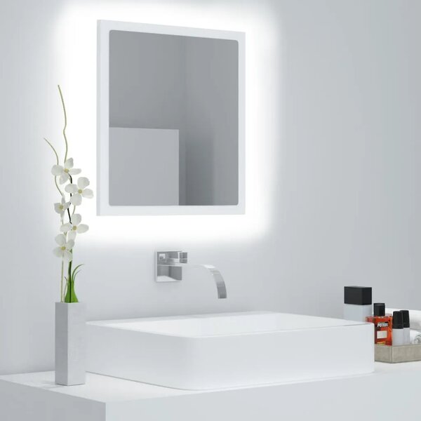 LED kupaonsko ogledalo bijelo 40 x 8 5 x 37 cm akrilno - Bijela 1 Bijela