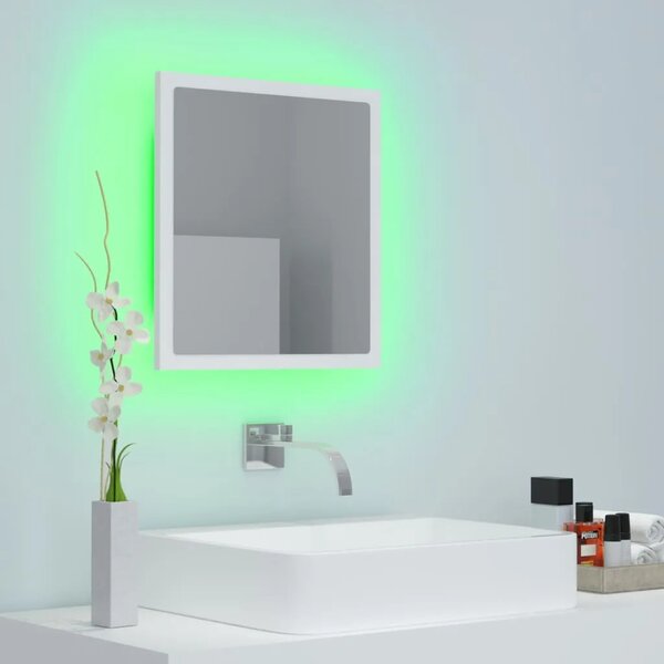 LED kupaonsko ogledalo bijelo 40 x 8 5 x 37 cm akrilno - Bijela 1 Bijela