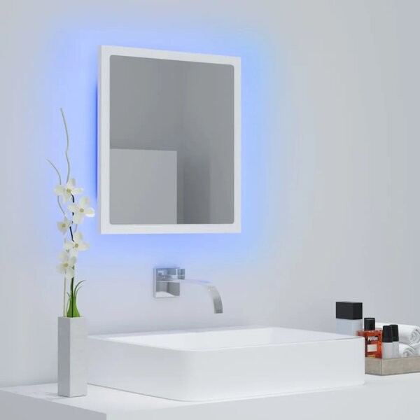 LED kupaonsko ogledalo bijelo 40 x 8 5 x 37 cm akrilno - Bijela 1 Bijela