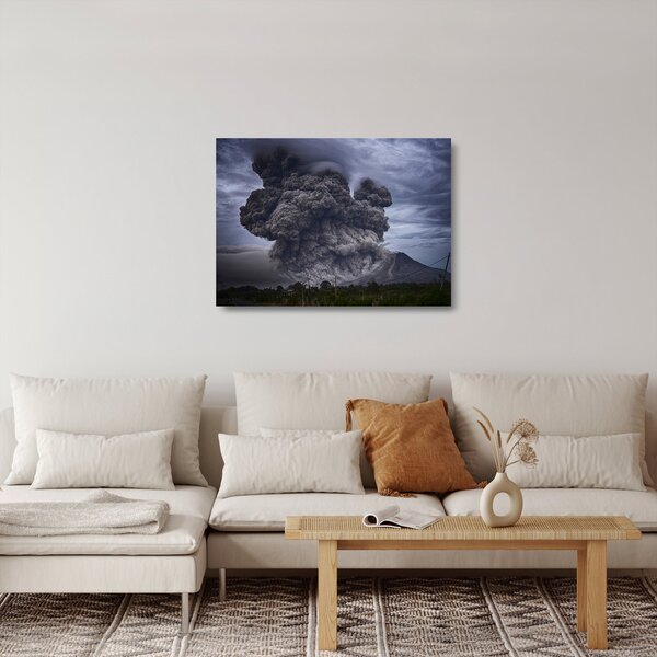 Staklena slika - Erupcija vulkana (70x50 cm)