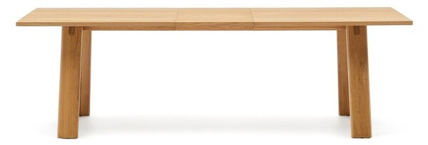 Proširiv blagovaonski stol s dodatnom pločom s pločom stola u dekoru hrasta 95x200 cm Arlen – Kave Home