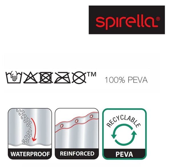 Tuš zavjesa 180x200 cm Transparent – Spirella