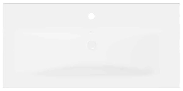 Ugradbeni Lavabo - Umivaonik sa slavinom 81x39x18 cm keramički bijeli - 81 x 39 x 18 cm 81 x 39 x 18 cm