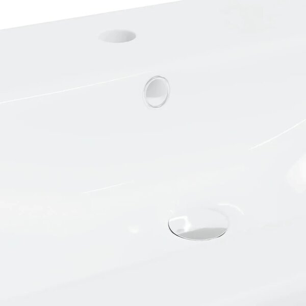 Ugradbeni Lavabo - Umivaonik sa slavinom 61x39x18 cm keramički bijeli - 61 x 39 x 18 cm 61 x 39 x 18 cm