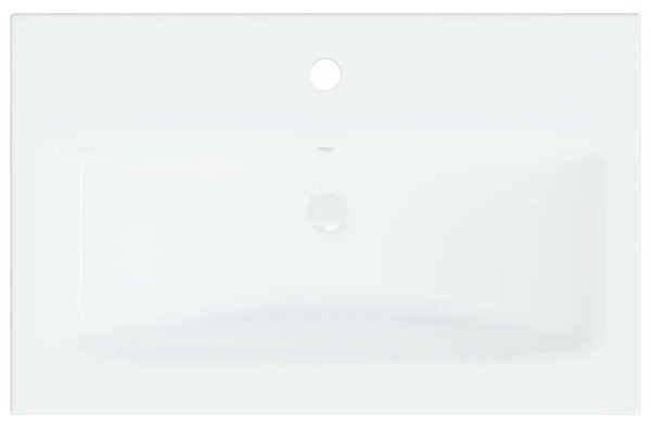 Ugradbeni Lavabo - Umivaonik sa slavinom 61x39x18 cm keramički bijeli - 61 x 39 x 18 cm 61 x 39 x 18 cm
