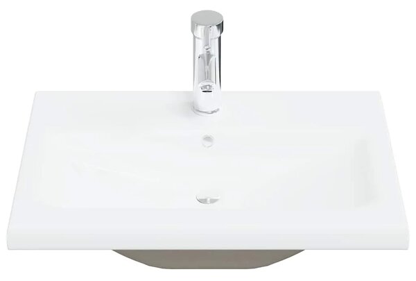 Ugradbeni Lavabo - Umivaonik sa slavinom 61x39x18 cm keramički bijeli - 61 x 39 x 18 cm 61 x 39 x 18 cm