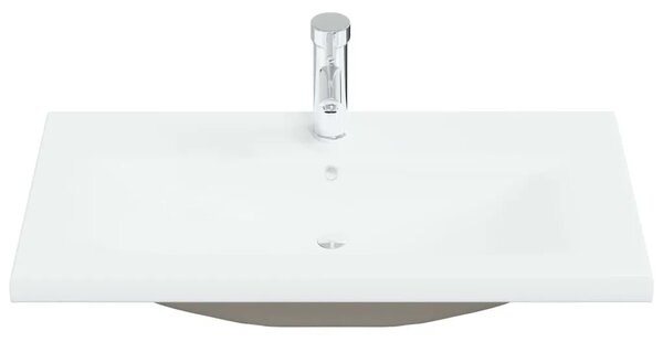 Ugradbeni Lavabo - Umivaonik sa slavinom 81x39x18 cm keramički bijeli - 81 x 39 x 18 cm 81 x 39 x 18 cm