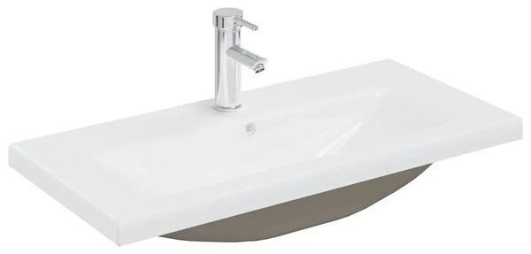 Ugradbeni Lavabo - Umivaonik sa slavinom 81x39x18 cm keramički bijeli - 81 x 39 x 18 cm 81 x 39 x 18 cm