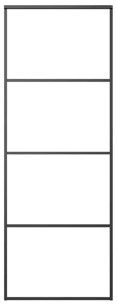 Klizna vrata od aluminija i stakla ESG 76 x 205 cm crna - Crna 76 x 205 cm 1 Transparentan