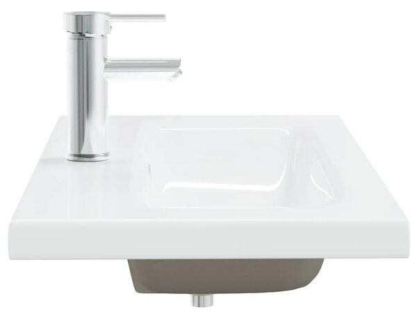 Ugradbeni Lavabo - Umivaonik sa slavinom 81x39x18 cm keramički bijeli - 81 x 39 x 18 cm 81 x 39 x 18 cm