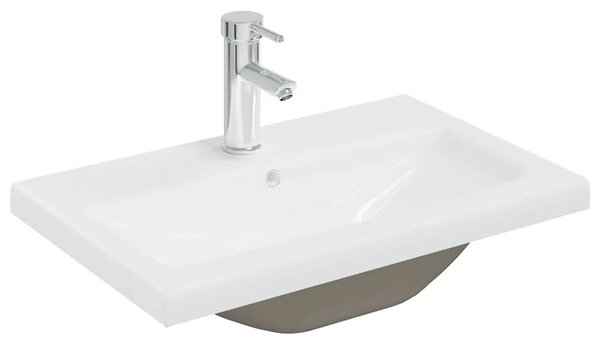 Ugradbeni Lavabo - Umivaonik sa slavinom 61x39x18 cm keramički bijeli - 61 x 39 x 18 cm 61 x 39 x 18 cm