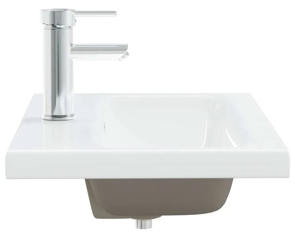 Ugradbeni Lavabo - Umivaonik sa slavinom 61x39x18 cm keramički bijeli - 61 x 39 x 18 cm 61 x 39 x 18 cm