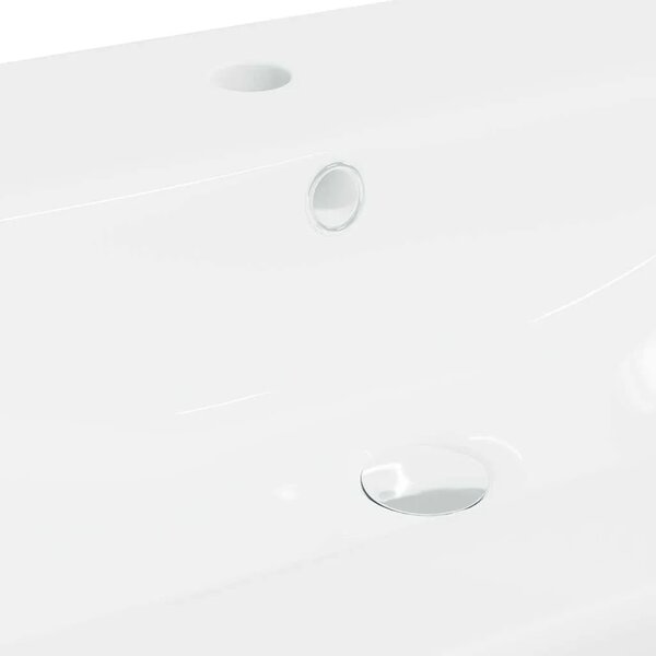 Ugradbeni Lavabo - Umivaonik sa slavinom 81x39x18 cm keramički bijeli - 81 x 39 x 18 cm 81 x 39 x 18 cm