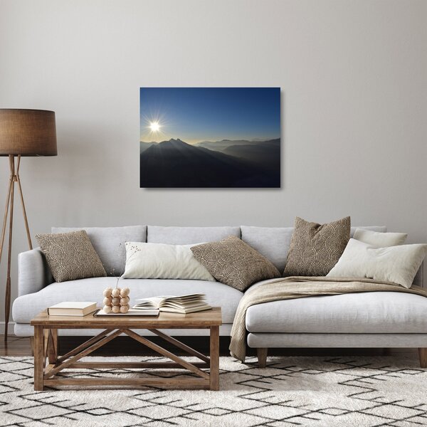 Staklena slika - Iznad planinskih vrhova (70x50 cm)
