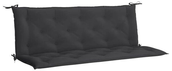 Jastuk za vrtnu klupu crni 150 x (50+50) x 7 cm tkanina Oxford - Crna 150 cm 2 Crna