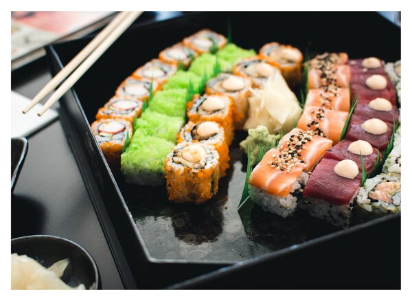 Staklena slika - Sushi (70x50 cm)