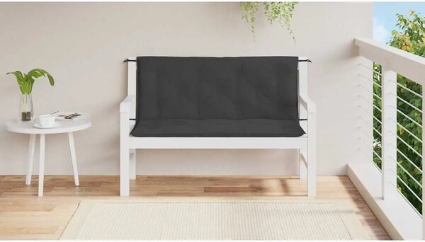 Jastuk za vrtnu klupu crni 120 x (50+50) x 7 cm tkanina Oxford - Crna 120 cm 2 Crna
